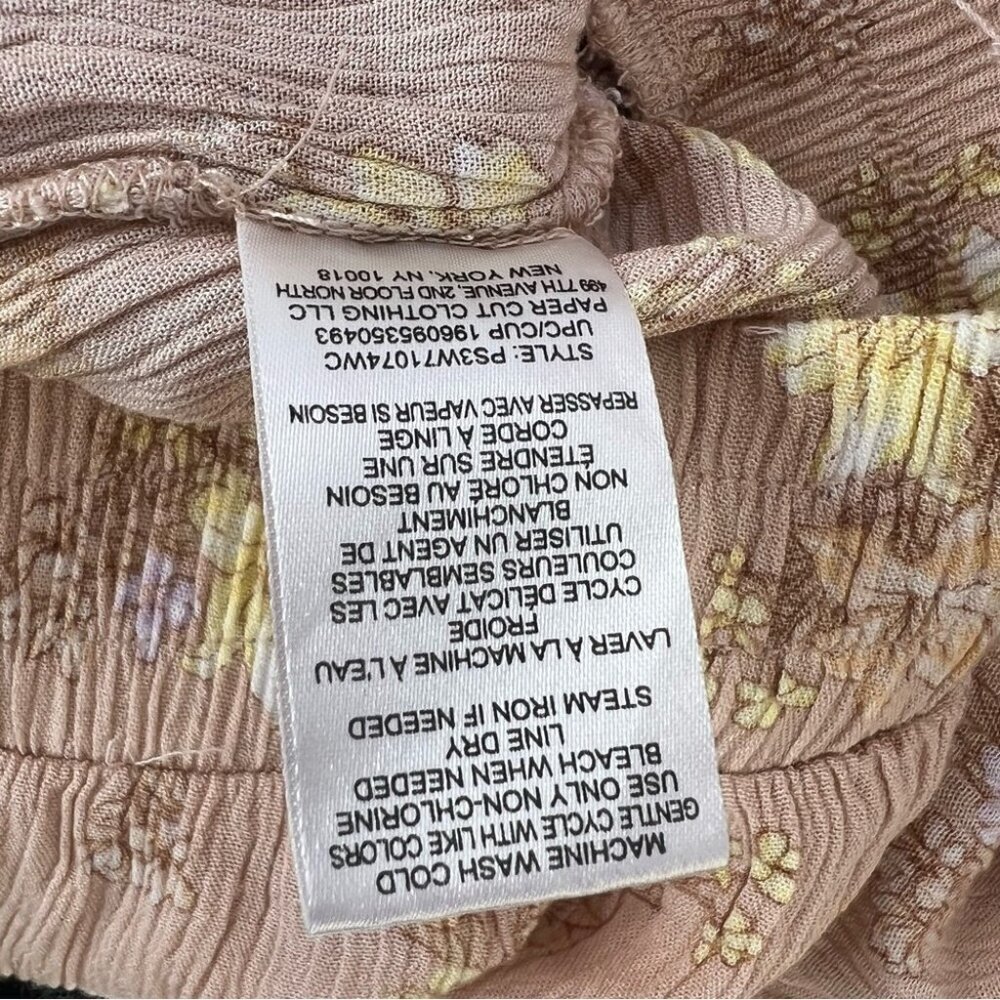 Wild skye skirt tiered ruffle Elegant Floral A-Line Skirt in Peach and Yellow - Picture 7 of 8